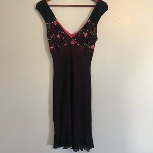 🔥Black floral cocktail/party dress